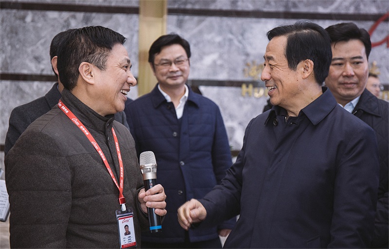 The Governor of Hunan Province Xu Dazhe and his entourage visited Qitai Sensing to investigate the metal sputtering film pressure-sensitive chip project